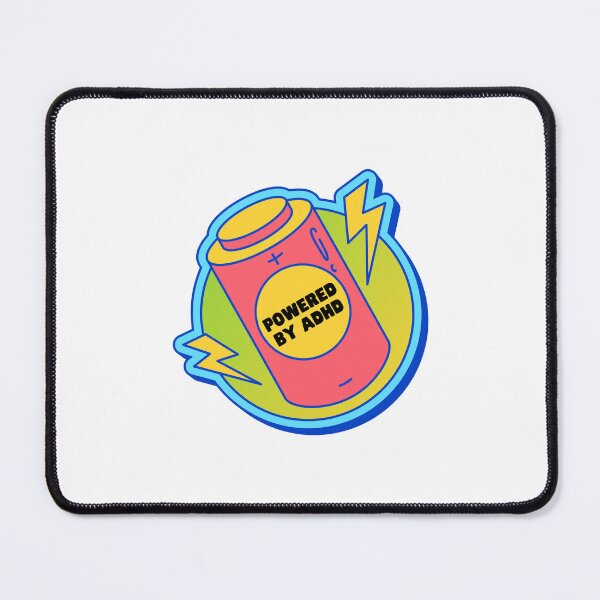 Item preview, Powered by ADHD - ADHD meme sticker designed and sold by aamybowman.
