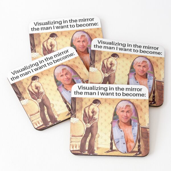 Item preview, VISUALIZING IN THE MIRROR THE MAN I WANT TO BECOME  trendy, joke, tiktok Meme  designed and sold by Koolzilla.