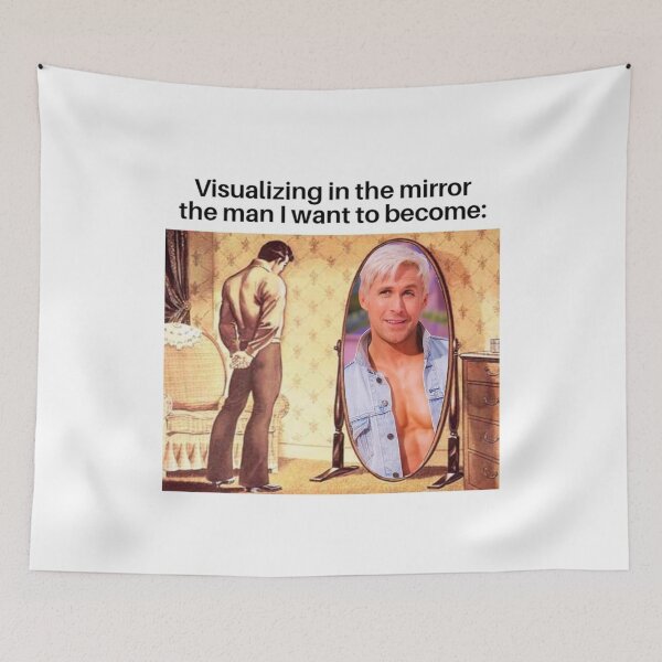 Item preview, VISUALIZING IN THE MIRROR THE MAN I WANT TO BECOME  trendy, joke, tiktok Meme  designed and sold by Koolzilla.