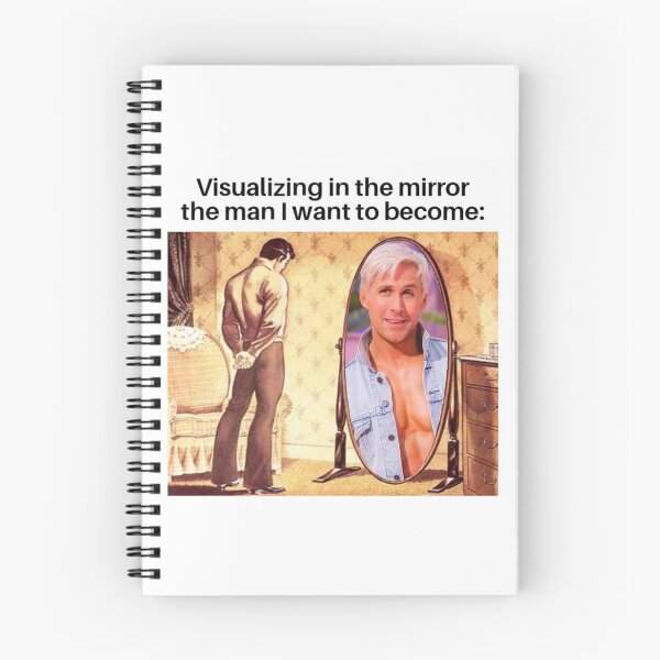 Item preview, VISUALIZING IN THE MIRROR THE MAN I WANT TO BECOME  trendy, joke, tiktok Meme  designed and sold by Koolzilla.