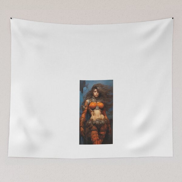 Item preview, a painting of a woman dressed in armor designed and sold by Dark Fantasy Store.