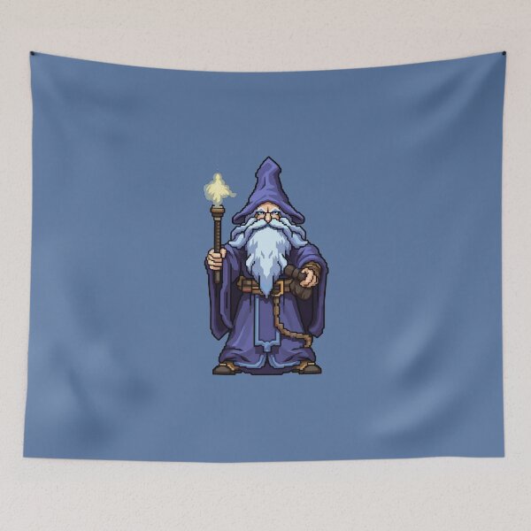 Item preview, 8-bit pixel art Wizard designed and sold by CyprianCrafts.