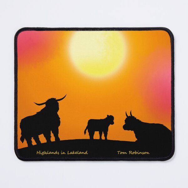 Item preview, Highland Cattle in Lakeland National Park designed and sold by LakelandDrawing.