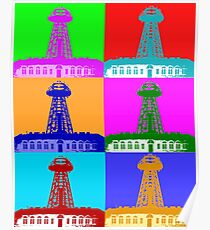 Funky Tesla Tower Poster