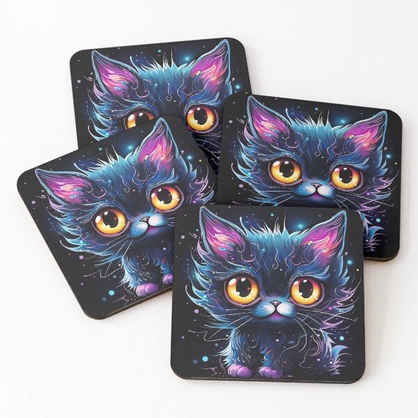 Item preview, Neon Blacklight Cute Anime Cat designed and sold by naatala.