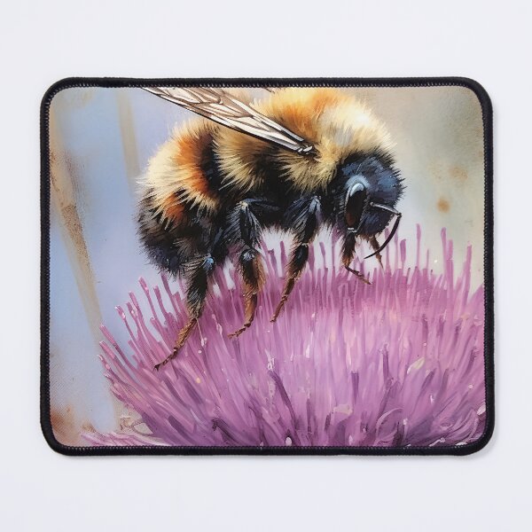 Item preview, Bee on the flower Botanical watercolor 5 designed and sold by Art by Lilia.