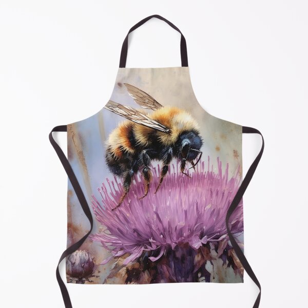 Item preview, Bee on the flower Botanical watercolor 5 designed and sold by Art by Lilia.