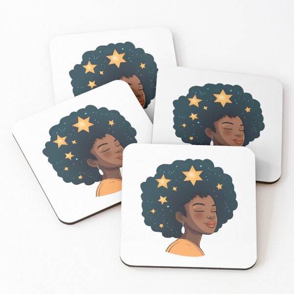 Item preview, Black Woman Stars Afro Black Pride designed and sold by KD Merch.