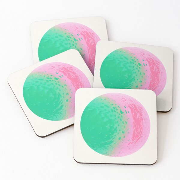 Item preview, Mid Century Modern Moon Riso Art - Retro Reverberations - Lunar Themed Wall Art designed and sold by PinkNomad.