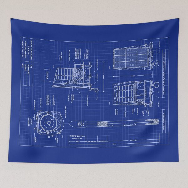 Item preview, Euclid Space Telescope (Blueprint. Vertical) designed and sold by BGALAXY.