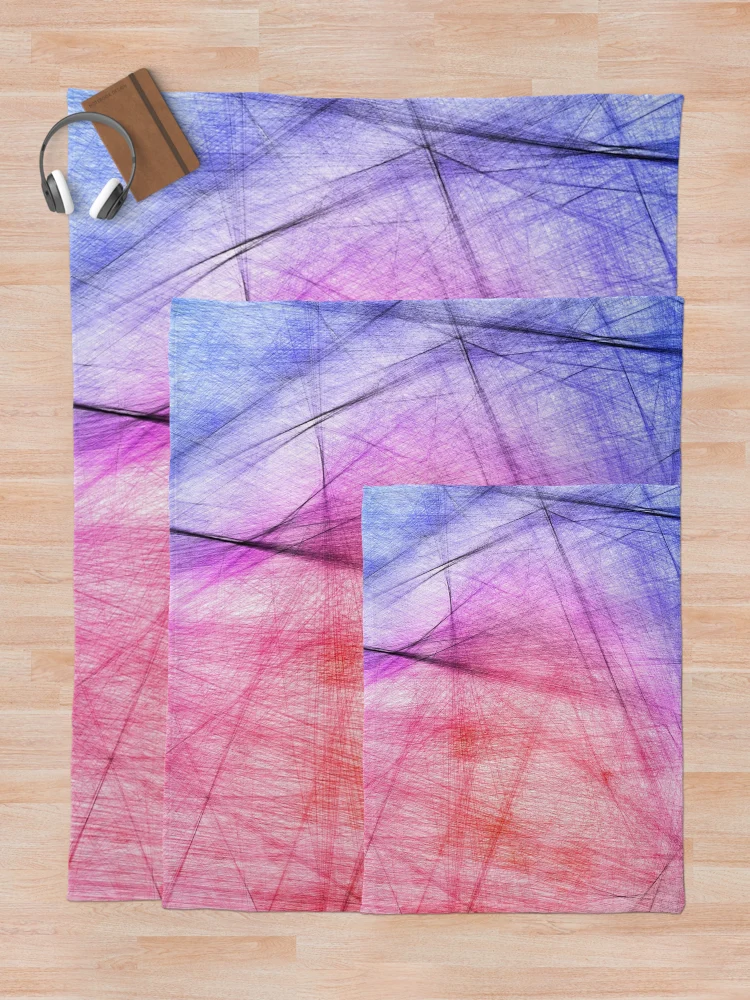 Imagen 5 de 6, Manta con la obra Azul rojo, diseñada y vendida por InfinityPattern.
