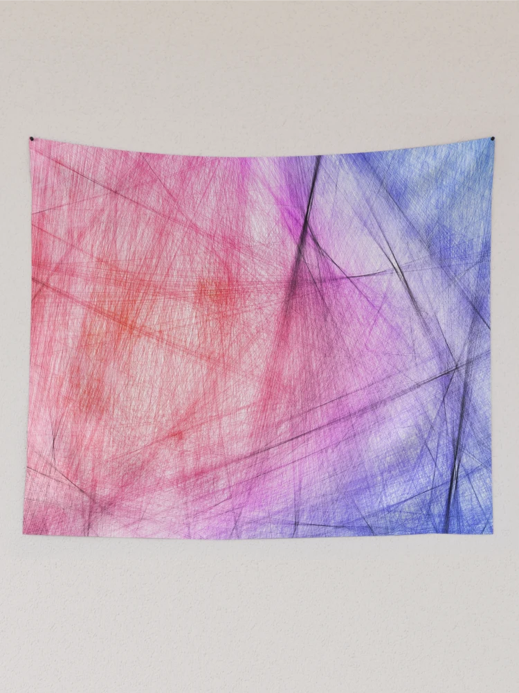 Thumbnail 2 of 3, Tapestry, Blue Red designed and sold by InfinityPattern.