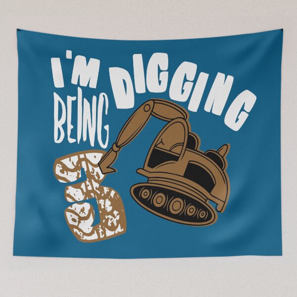 Item preview, Im digging being 3 - 3 years old birthday design  designed and sold by giftfromheart.