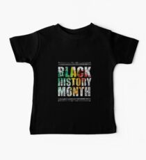Black History Month - African American - Distressed, Grunge Watercolor Art Baby T-Shirt