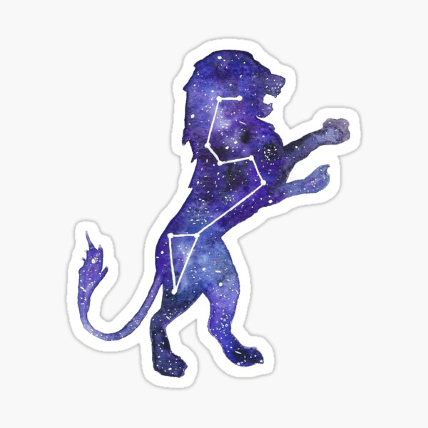 Item preview, Leo Zodiac Constellation Silhouette Sticker designed and sold by Julie K. Hansard.