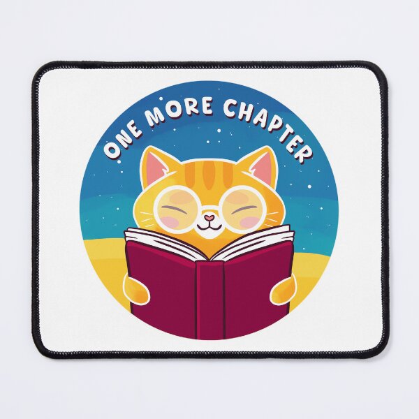 Item preview, One more chapter Cute ginger cat reading a book designed and sold by Yaragold.