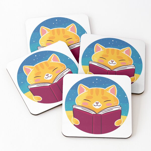 Item preview, Cute ginger cat reading a book designed and sold by Yaragold.