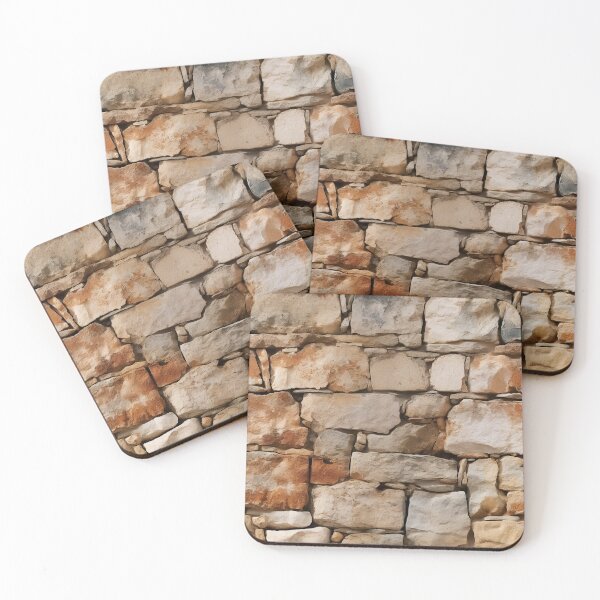 Item preview, Stacked Ancient Sand Stones Wall Pattern designed and sold by Sturdust.