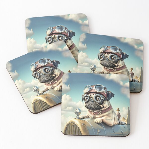 Item preview, Cute Pug Airplane Ace Pilot designed and sold by candiscamera.