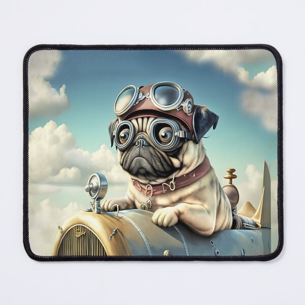 Item preview, Cute Pug Airplane Ace Pilot designed and sold by candiscamera.