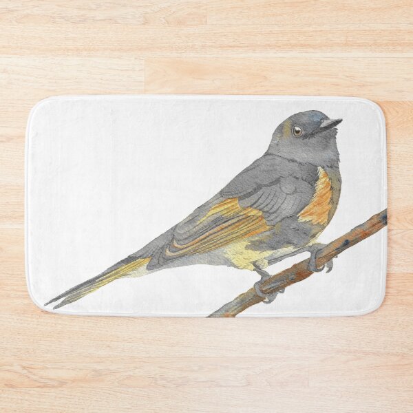 Item preview, American redstart warbler watercolor portrait designed and sold by L'Atelier Oranjade.