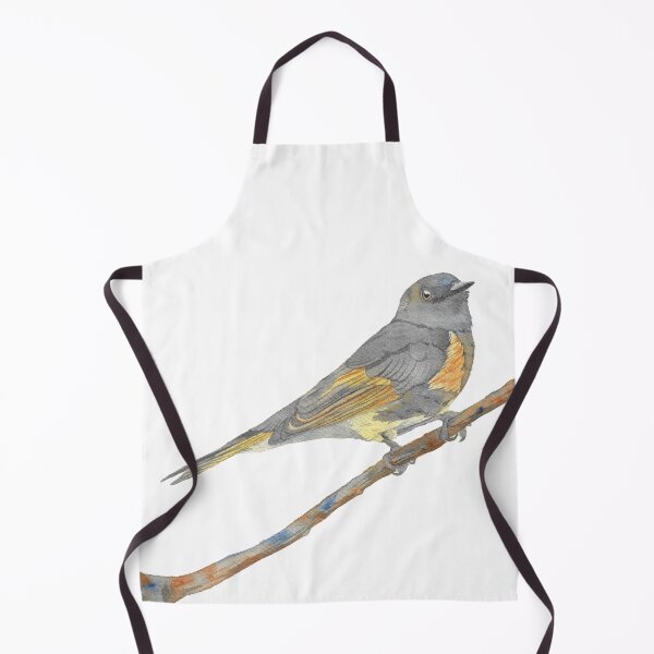 Item preview, American redstart warbler watercolor portrait designed and sold by L'Atelier Oranjade.