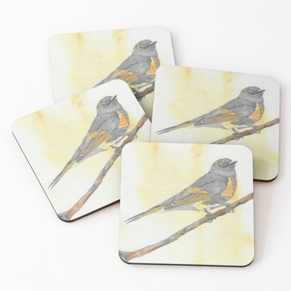 Item preview, American redstart warbler watercolor portrait 2 designed and sold by L'Atelier Oranjade.