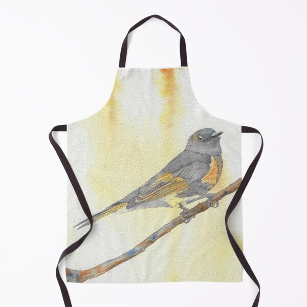 Item preview, American redstart warbler watercolor portrait 2 designed and sold by L'Atelier Oranjade.