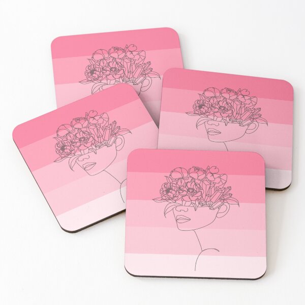 Item preview, Pink palette girl with flowers designed and sold by vitalinari.