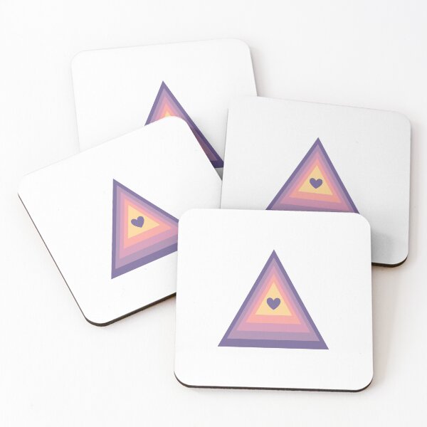 Item preview, Pastel Purple Tones Heart Love Triangle designed and sold by EpicCreation.