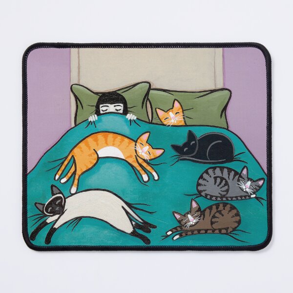 Item preview, Bed Time with Cats designed and sold by KilkennyCat Art.