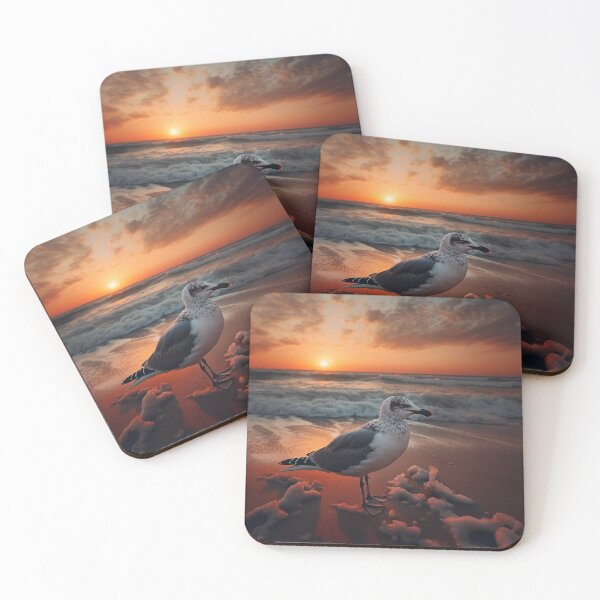 Item preview,  bird, sea, beach and sunset designed and sold by Hiszpanka.