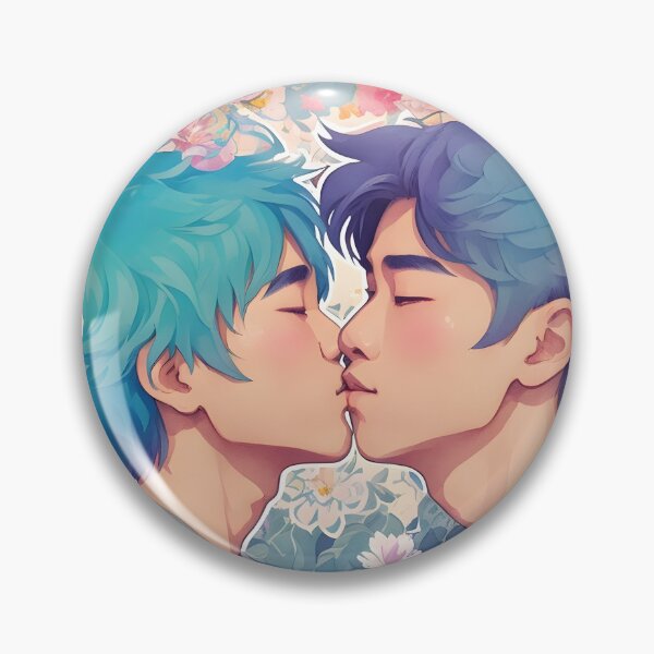 Item preview, Boys Kiss - Capturing Love and Tenderness in Heartwarming Illustrations designed and sold by DimHel2.