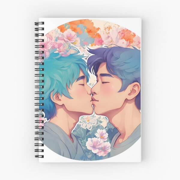 Item preview, Boys Kiss - Capturing Love and Tenderness in Heartwarming Illustrations designed and sold by DimHel2.