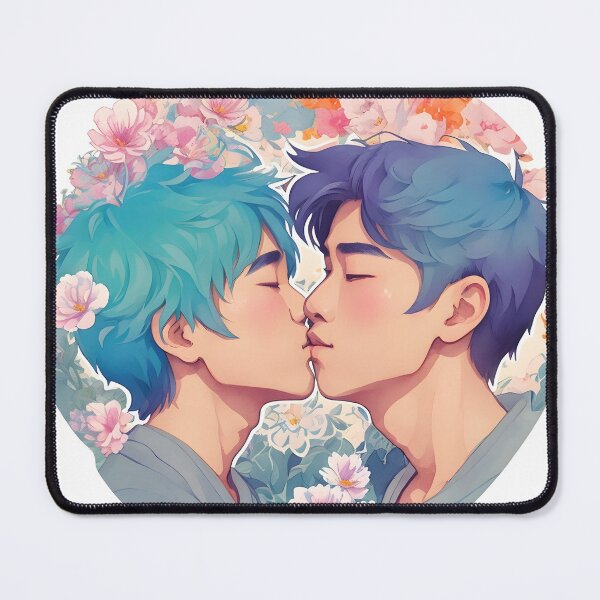Item preview, Boys Kiss - Capturing Love and Tenderness in Heartwarming Illustrations designed and sold by DimHel2.