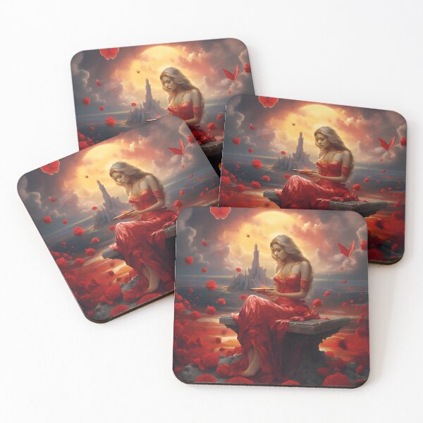 Item preview, Picture "Lady In Red" in the style of an oil painting designed and sold by Pflugart.