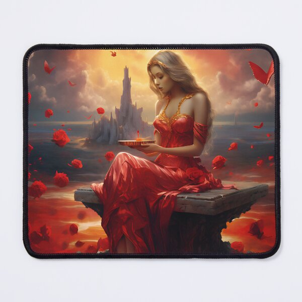 Item preview, Picture "Lady In Red" in the style of an oil painting designed and sold by Pflugart.