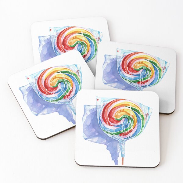 Item preview, Colourful Rainbow Swirl Lollipop designed and sold by Katariina Purru.