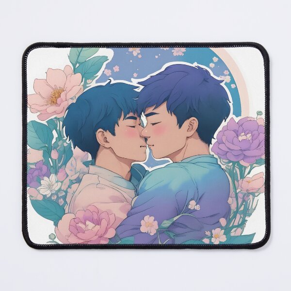 Item preview, Love Knows No Boundaries - Heartwarming Art of Boys Sharing a Kiss designed and sold by DimHel2.