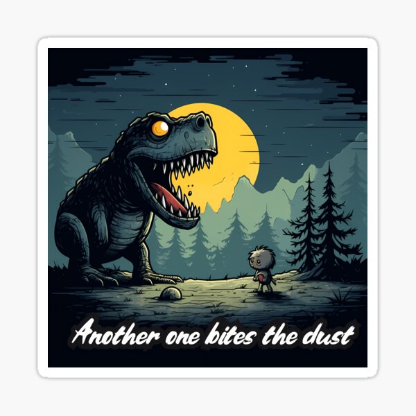 Another One Bites The Dust - the dust, bite, quotes, another one bites the  dust | Sticker