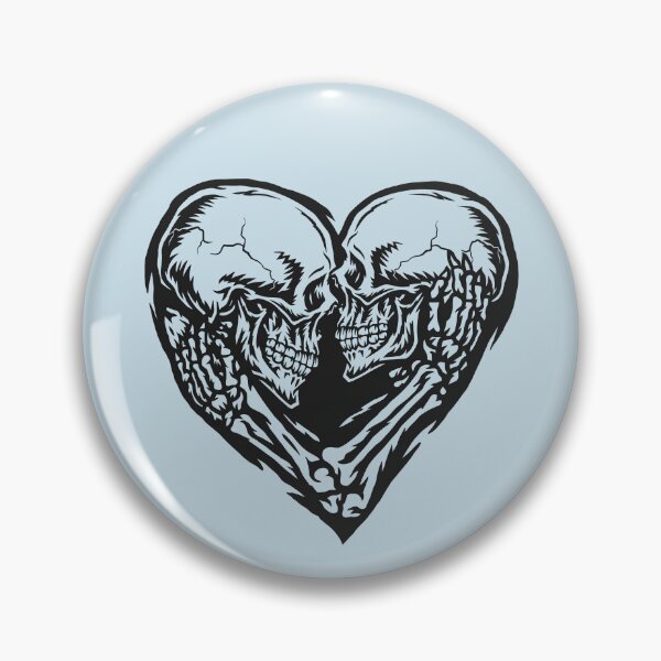 Item preview, A Haunted Embrace Between Two Skeletons: Skeleton Heart designed and sold by hadleyfoo.
