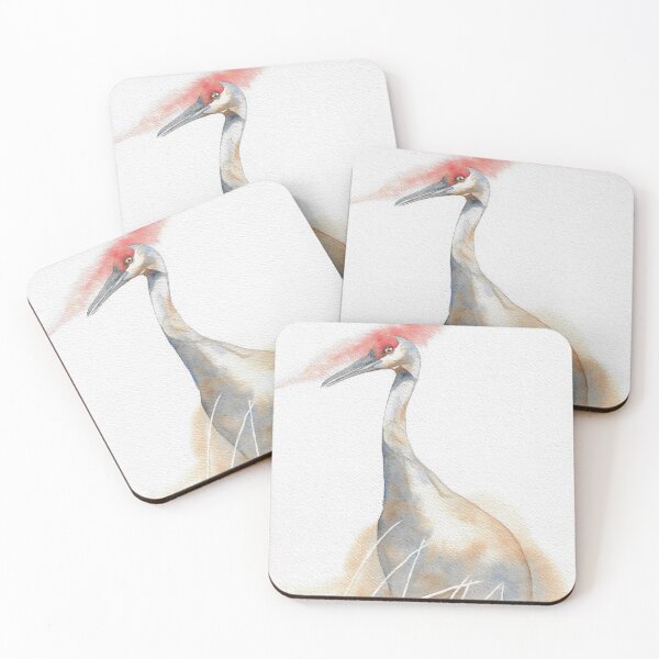 Item preview, Sandhill crane (Antigone canadensis) watercolor portrait designed and sold by L'Atelier Oranjade.