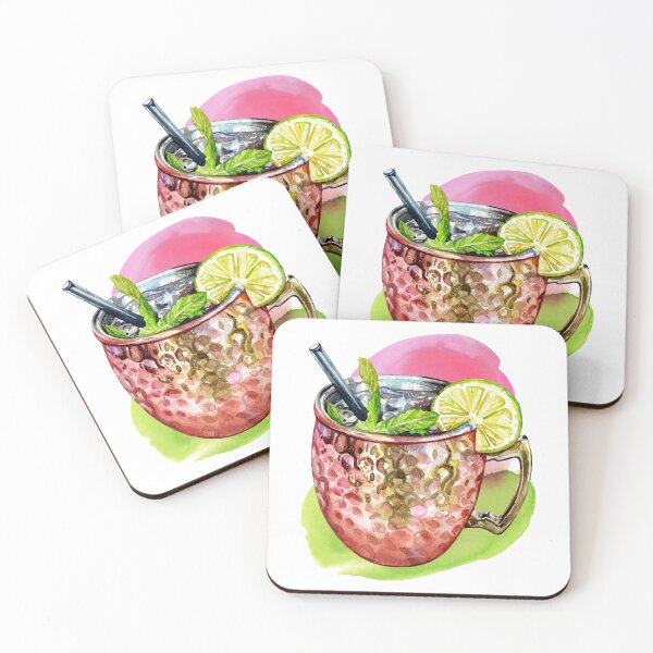 Item preview, Moscow Mule Cocktail Illustration designed and sold by Katariina Purru.
