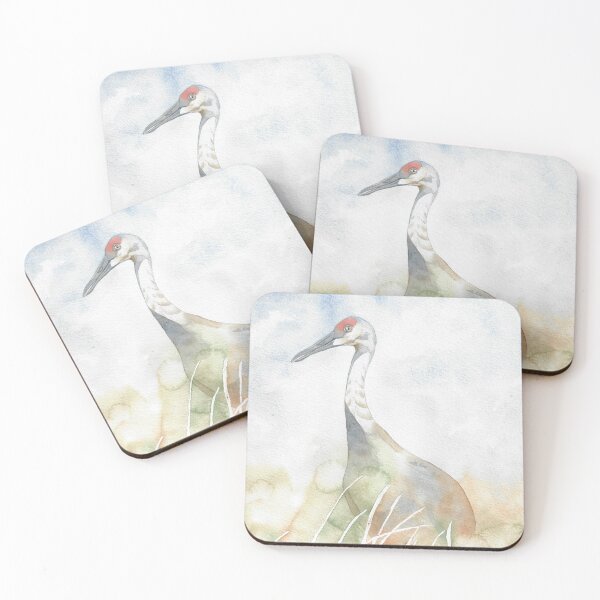 Item preview, Sandhill crane (Antigone canadensis) watercolor portrait 2 designed and sold by L'Atelier Oranjade.