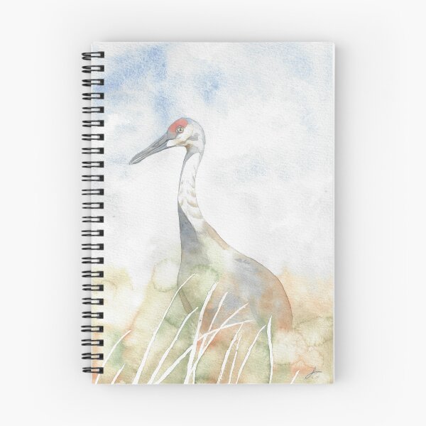 Item preview, Sandhill crane (Antigone canadensis) watercolor portrait 2 designed and sold by L'Atelier Oranjade.