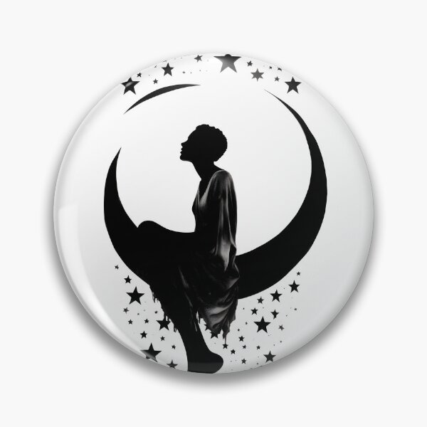 Item preview, Moonlit Dreams | Dreamy Girl Sitting on the Moon designed and sold by 24hSpaceMadness.