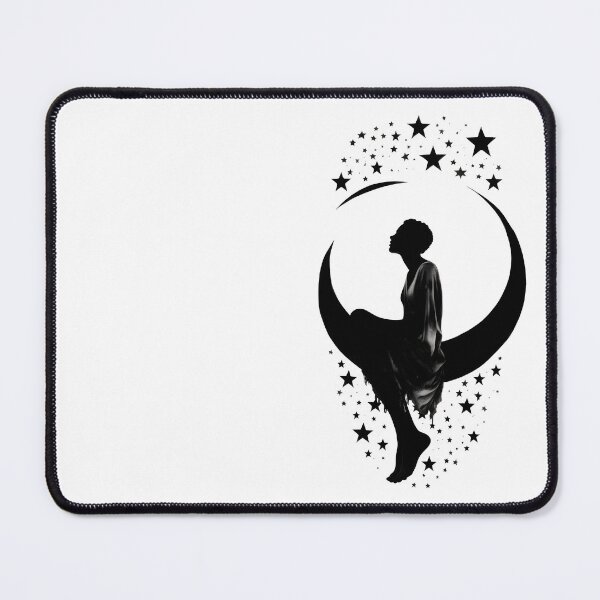 Item preview, Moonlit Dreams | Dreamy Girl Sitting on the Moon designed and sold by 24hSpaceMadness.