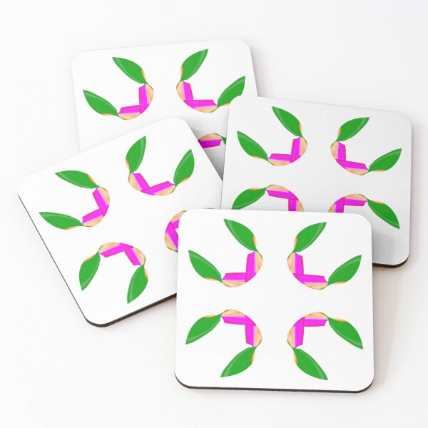 Item preview, Green and pink figures pattern designed and sold by Meo Design.