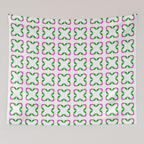 Item preview, Green and pink figures pattern designed and sold by Meo Design.