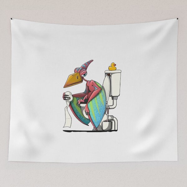 Item preview, A colorful peacock sitting on a toilet bowl looking very cool designed and sold by lmimsshop.